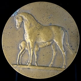 c.1900 V. Peters Horse Race Award Bronze Medal