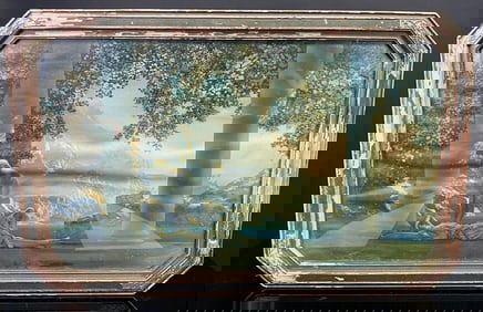 Daybreak Ny Maxfield Parrish Print Octagonal Frame