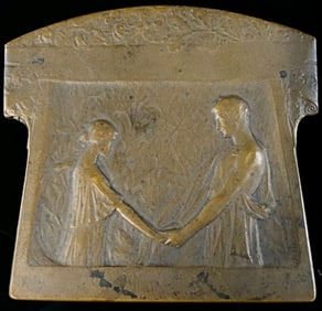 1900's Antique Bronze Plaque