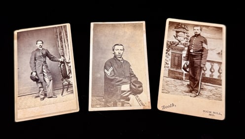 Lot of 3 Civil War Original Photos