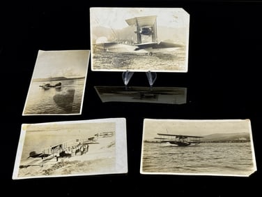 Collection of Glenn Curtis RPPC WW1 Airplanes