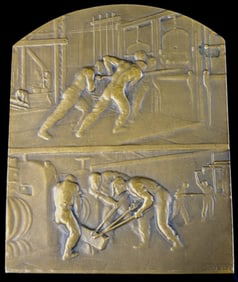 K. Lamideriev Building The Eifffel Tower Bronze