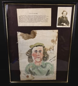 WW2 Army Nurse Japanese Water Color & Picture