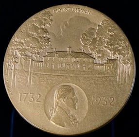 J.R.S. Phil. P.A. Mint Bronze Mount Vernon 1932
