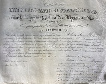 1890 President Millard Fillmore Signed Buffalo U.