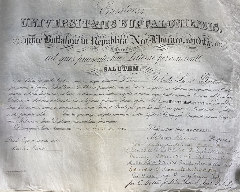 1890 President Millard Fillmore Signed Buffalo U. (1 of 6)