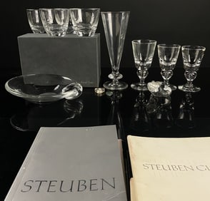 Steuben Glass Stemware, Barware, Pendants MCM