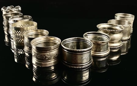 Sterling Silver Napkin Ring Lot (6 Ozt)