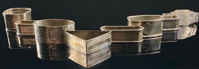 Sterling Napkin Rings Unique Shapes 5 Ozt