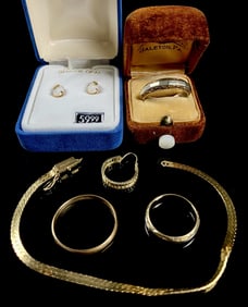 14K Gold Vintage Jewelry Lot Opals Etc.