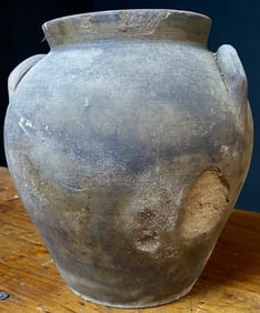 1800's Early Primitive Ovoid Small Crock