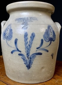 Brewer & Halm. Havana flower Crock (Montour Falls)