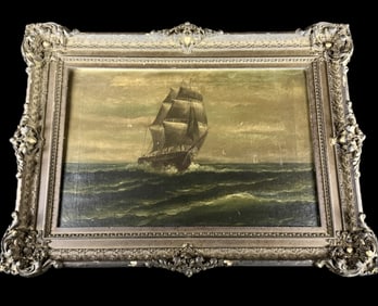 1800's Nautical Ship Seascape Painting