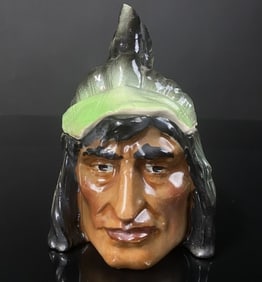 c.1900 Cigar Store Indian Chief Tobacco Jar