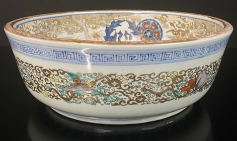 Antique Porcelain Japanese Large Imari Bowl