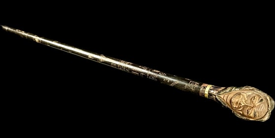 1930 -31 Dartmouth Collage Indian Head Signed Cane