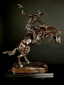 Frederic Remington Bronco Buster Antique Bronze LG