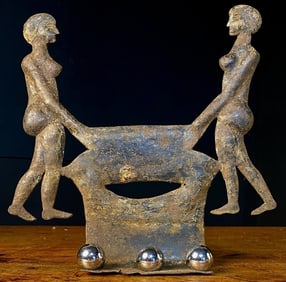 EARLY 1800's Folk Art Primitive Nude Boot Scrapper