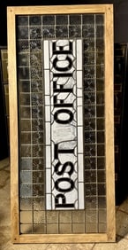 c.1900 Large Post Office Stained Glass Window