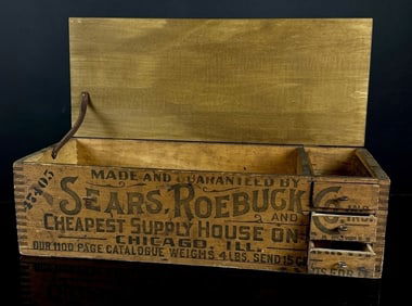 1910s 20's Folk Art Sears Crate Cabinet