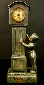 1930's Spelter French Mantel Clock