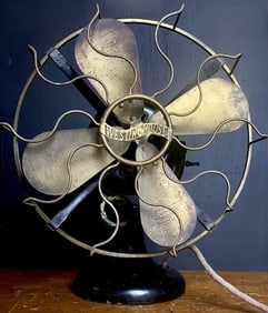 1900's Brass Blade Westinghouse Tank Fan