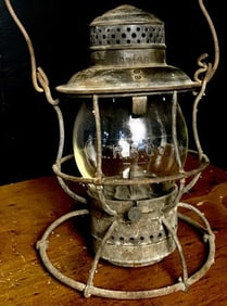E.R.R. Co. Erie Railroad Lantern Armspear Frame