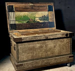Primitive Watkins Glen NY Primtive Carpenter Chest