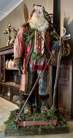 RARE 7ft Al Kidwell 1995 Santa Folk Art Xmas