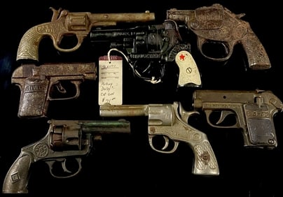 1890's-20's Cast Iron Antique Toy Cap Gun Lot