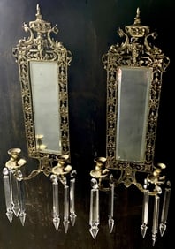 Pair of Vintage Louis XIV Dolphin Sconces