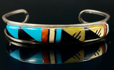 Pat & Lena Tsethlikai Zuni Sterling Bracelet