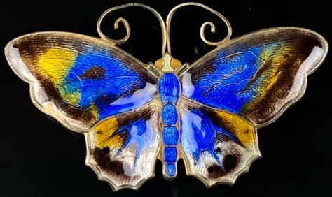 David Anderson Norway Butterfly Enamel & Sterling