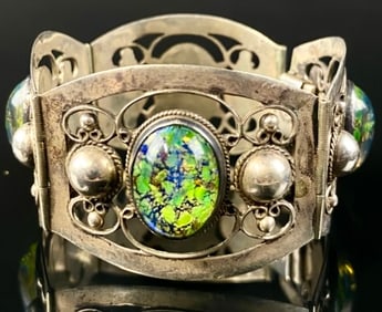 B. Flores Sterling Panelled Bracelet