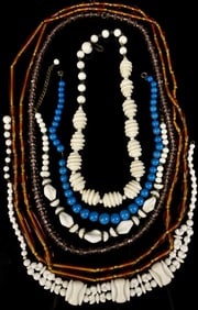 1900's N.O.S. Glass Victorian Bead Necklace Lot