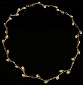 Seed Pearl Necklace W/ 10K Gold Clasp