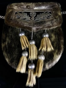 Scottish Leather  Fur Sporran Lehigh Valley Soc.