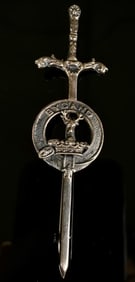 Robert Allison Scottland Sterling Deer & Sword Pin