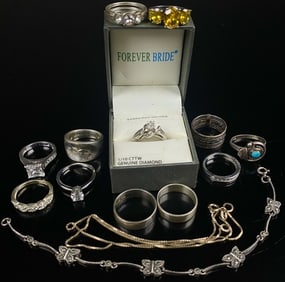Vintage Sterling  Silver Ring Etc Lot