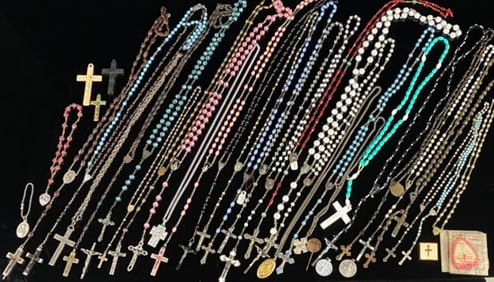 Crucifix antique vintage Rosary Lot
