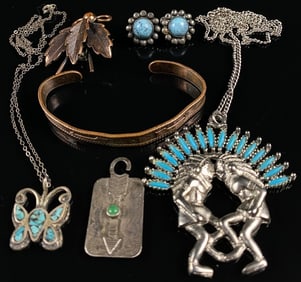 Navajo Sterling Fred Harvey Era Etc.