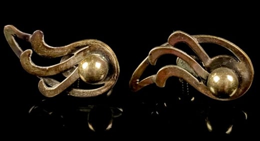 Signed Sterling Silver MCM Earrings