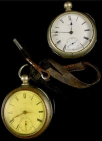 2 American Waltham Key Wind Pocket Watches