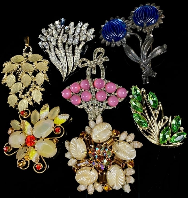 Trifari Etc. Carved Fruit Brooches (1 of 10)