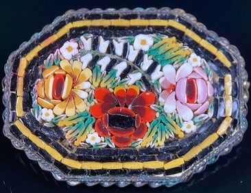 Italian Mosiac Estate Brooch