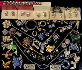 High End Rhinestone Jewelry Lot