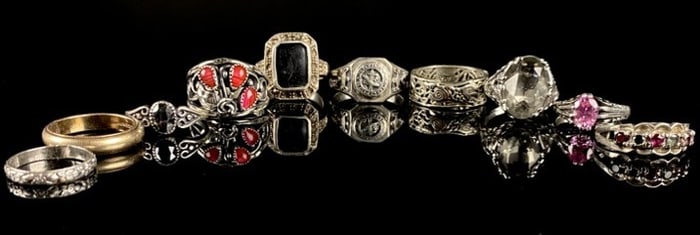 Sterling Silver Vintage Ring Lot of 10