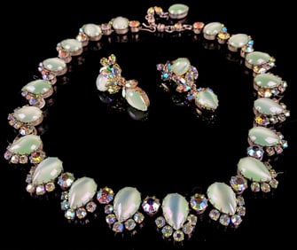 High End Austrian Costume Necklace & Earrings