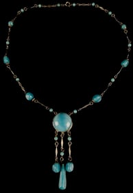 Czech Sterling & Glass Necklace