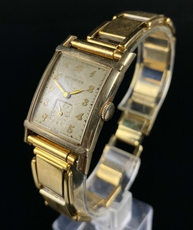 Wittnauer 10K G.F. Bezel Watch: Works but could use servicing. Ships in 6" x 6" x 6" Box.